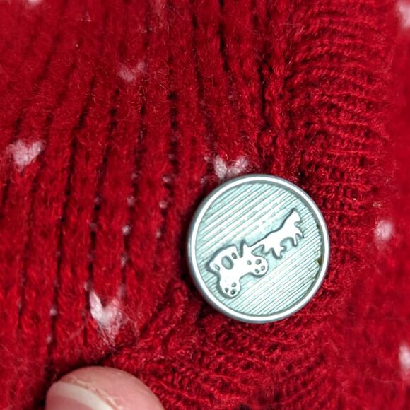 Vtg Tally-Ho Cardigan Sweater Sz XL Red Black Nordic Folk Christmas Holiday - Picture 4 of 6